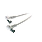 VIVANCO ANTENNA CABLE ANGLE CONNECTORS 90dB 3m white - Image 3