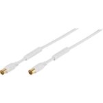 VIVANCO ANTENNA CABLE 5m COAX PLUG-COAX SOCKET FERRITE 90 dB white - Image 3