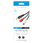 VIVANCO AUDIO CONNECTION 3.5mm JACK CABLE to 2x RCA 1.5m black - Image 2