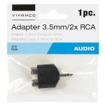 VIVANCO AUDIO ADAPTER 3.5mm TO 2X RCA black - Image 4