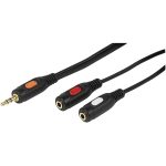 VIVANCO AUDIO CONNECTION CABLE 3.5mm TO 2X 3.5mm GOLD PLATED 0.2m - Image 5