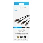 VIVANCO AUDIO CONNECTION GOLD PLATTED CABLE 2x RCA to 2x RCA 1.8m black - Image 6