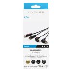 VIVANCO AUDIO CONNECTION GOLD PLATTED CABLE 2x RCA to 2x ANGLED RCA 1.5m black - Image 6