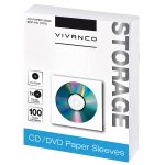 VIVANCO ΧΑΡΤΙΝΕΣ ΘΗΚΕΣ CD 100pcs white - Image 2