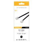 VIVANCO CONNECTION LEAD CABLE RJ11 6P4C 6m black - Image 2
