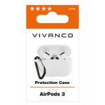 VIVANCO SILICONE CASE FOR AIRPODS 3 WITH CARABINER white - Image 6