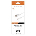 VIVANCO TYPE C USB TO TYPE B USB PRINTER CABLE 1.8m white - Image 4