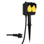 VIVANCO 2WAY OUTDOOR (2 X Schuko) ΠΟΛΥΠΡΙΖΟ with ground spike 3m black - Image 2