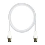 VIVANCO ANTENNA CABLE 3m COAX PLUG-SOCKET 75 dB white