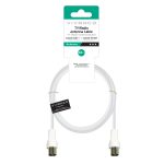VIVANCO ANTENNA CABLE 3m COAX PLUG-SOCKET 75 dB white - Image 2