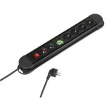 VIVANCO 5WAY (5XSchuko) ΠΟΛΥΠΡΙΖΟ WITH SWITCH 1.4m black - Image 4