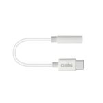 SBS AUDIO CABLE TYPE C TO JACK 3.5 FEMALE 9cm white - Image 19