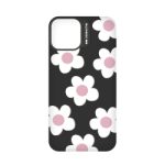 SBS CASE ME 3D JELLY COVER EMBOSSED MOTIFS FLOWER IPHONE 15 black backcover - Image 9