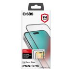 SBS FULL TEMPERED GLASS IPHONE 15 PRO black - Image 14