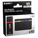 ΣΕΤ 10 ΤΜΧ ΣΤΙΚΑΚΙ ΜΝΗΜΗΣ EMTEC 16GB USB 2.0 Κ100 mini box - Image 7